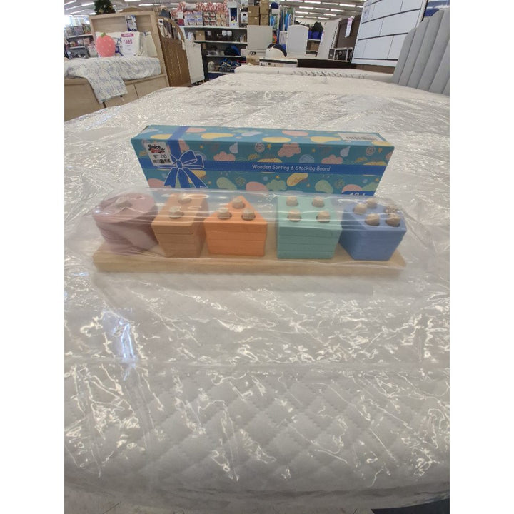 Unbranded Wooden Sorting & Stacking Board - Educational Toy