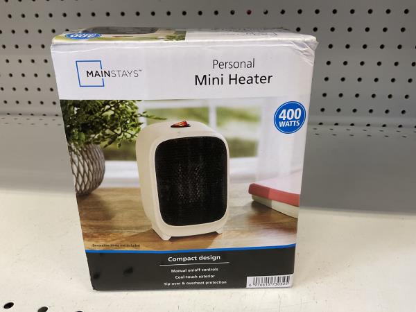 Mainstays personal mini heater Retail $11.74