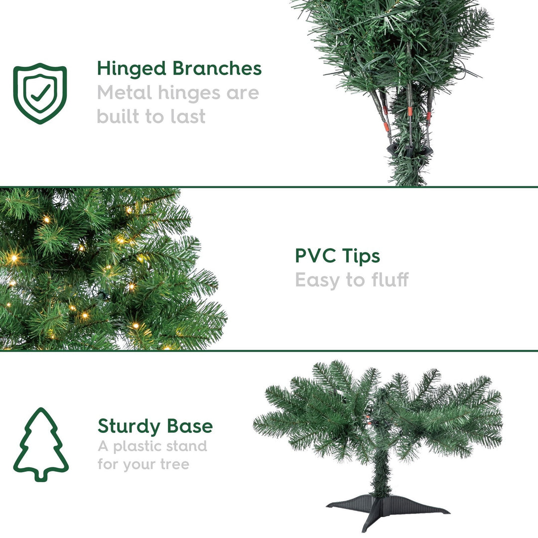 4' Pre-Lit Indiana Spruce Green Artificial Christmas Tree with Color-Changing Retail $25.00