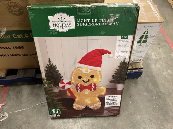 Light up tinsel gingerbread man Retail $59.95