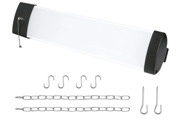 Hyper Tough 1000 Lumen Solar Slim LED Shop Light  Polycrystalline Silicon Panel  Brightness Adjustment  3.05m Power Line  Energy-Efficient Design