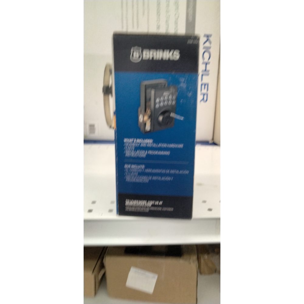 Brinks Electronic Keypad Single Cylinder Deadbolt  Matte Black Finish
