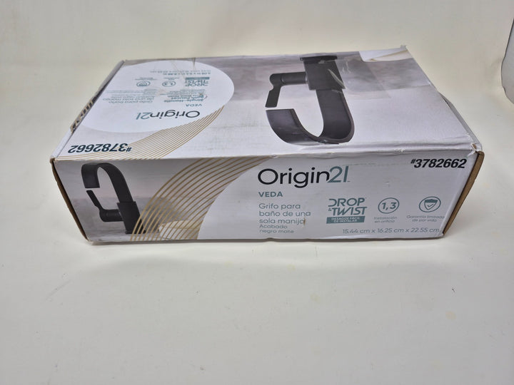 Allen Roth Veda Matte Black Single Hole 1-handle WaterSense High-arc #3782662