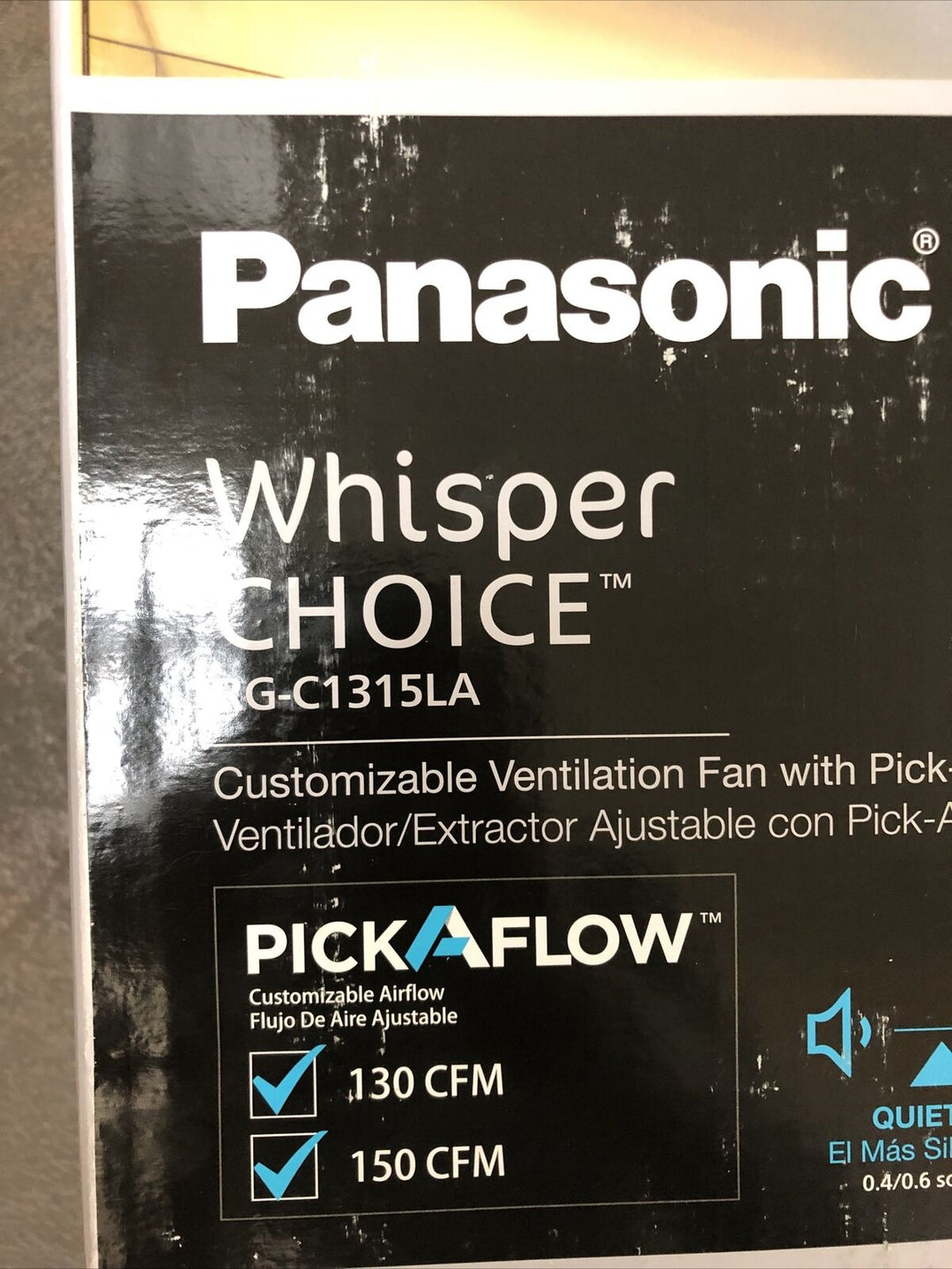 Panasonic Whisper Choice - 150 CFM Bathroom Fan - #RG-C1315LA
