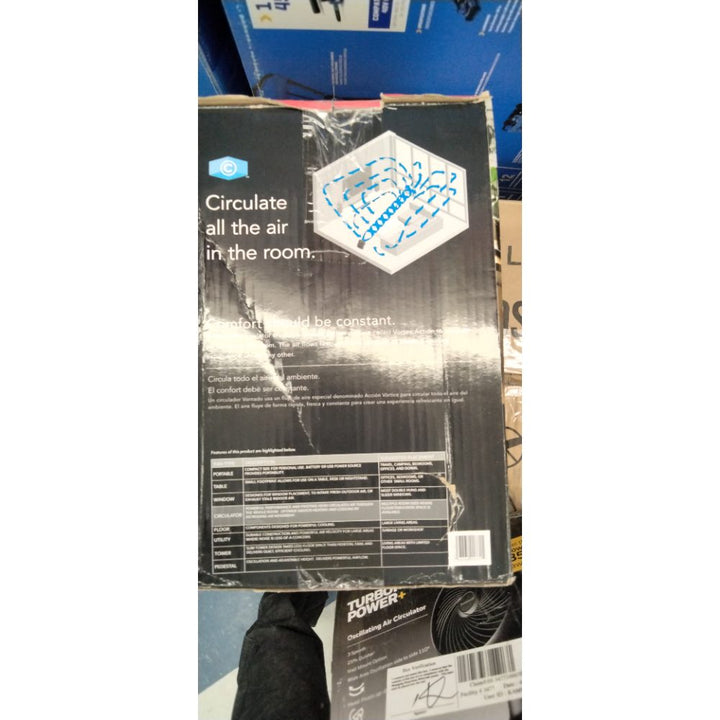 Vornado 62 Whole Room Air Circulator Fan with 3 Speeds  Black