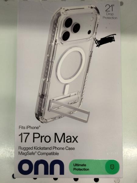 onn. 17 Pro Max Rugged Kickstand Phone Case - MagSafe Compatible Retail $15.00