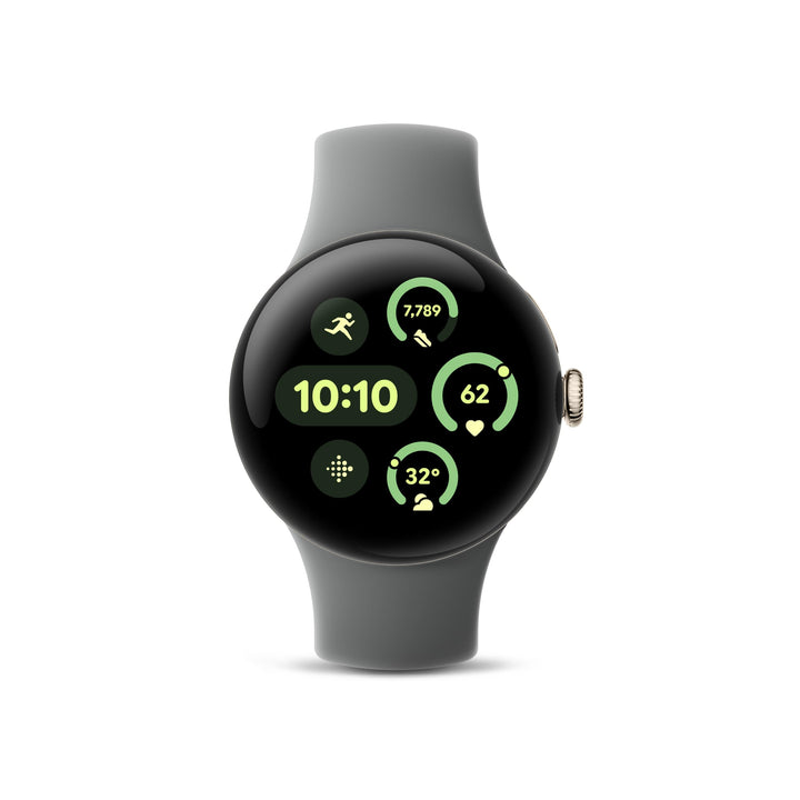 Google Pixel Watch 3 (41mm) 2024 Model - Android Smartwatch, Heart Rate Tracking, Fitbit Advanced Running, Fitness Insights, 24-Hour Battery - Champagne Gold Aluminum Case - Hazel Band - Wi-Fi