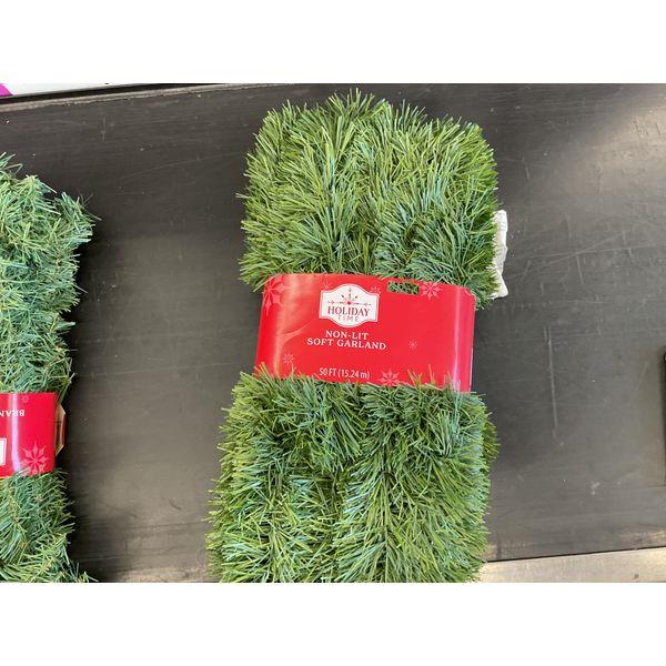 Holiday Time Non-Lit Soft Garland - 50 ft, Green