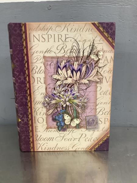 Fleur Studio Purple Floral Keepsake Box Retail $25.00