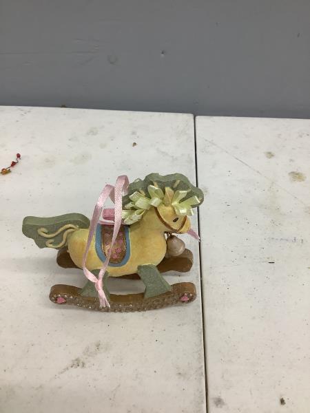Kathryn's Collection Rocking Horse Ornament - Yellow, Pink, Green Retail $9.99
