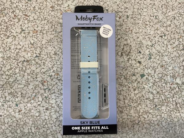 MobyFox Silicone Watch Band - compatible Apple Watch Band for iWatch Series 11 10 9 Ultra 8 7 6 5 4 3 2 1 SE - (Sky Blue) Retail $9.94