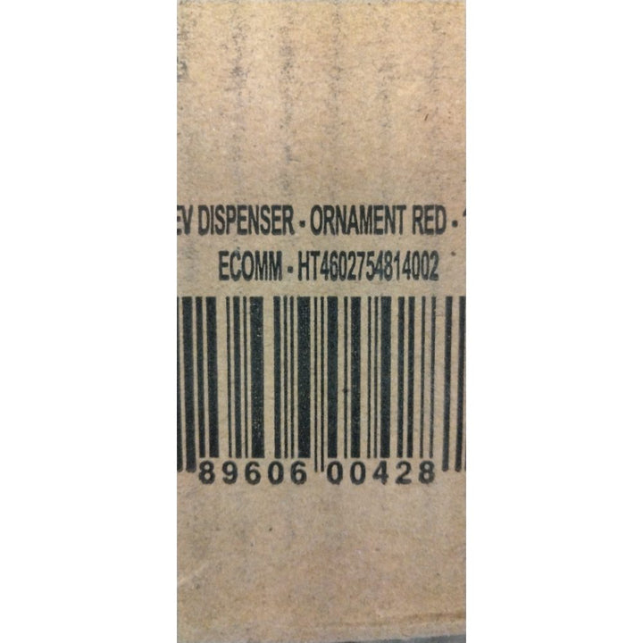 Holiday Time HT BEV Dispenser - Ornament Red - 1PK - ECOMM Retail $25.00