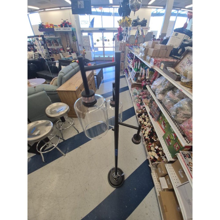 Unbranded Floor Lamp, Two Lights, Clear Glass Shades