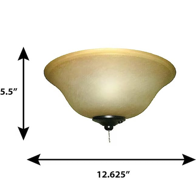Harbor Breeze 12.6-in Bronze LED Ceiling Fan Light Kit 2-Light Damp Rated LKL901