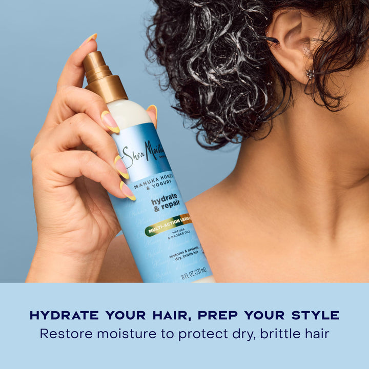 Shea Moisture Multi-Action Leave-In Conditioner Manuka Honey And Yogurt For Damaged Hair Sulfate Free Conditioner Spray 8 Oz