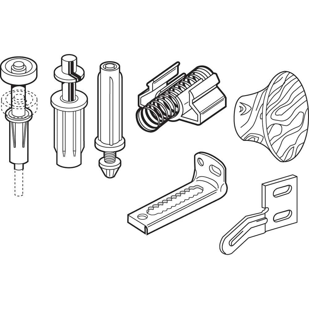 Prime-Line N 7283 Bi-Fold Door Repair Kit â€“ For 7/8â€-Wide Track and 3/8â€ Outside Diameter Pivots & Guidesâ€“Includes All Parts Needed to Repair One 2-Panel Set of Hinged Bi-Folding Doors (1 Set)
