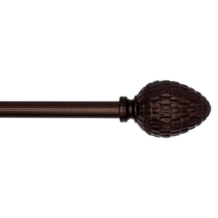 Mainstays 1/2 Inch Bronze Windsor  28  to 48  Width  Single Curtain Rod Set