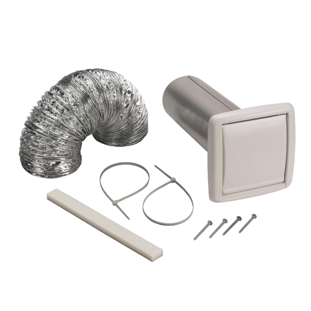 Broan-NuTone WVK2A Flexible Wall Ducting Kit for Ventilation Fans, Exhaust Fan 9-Piece Duct Kit, 4-Inch