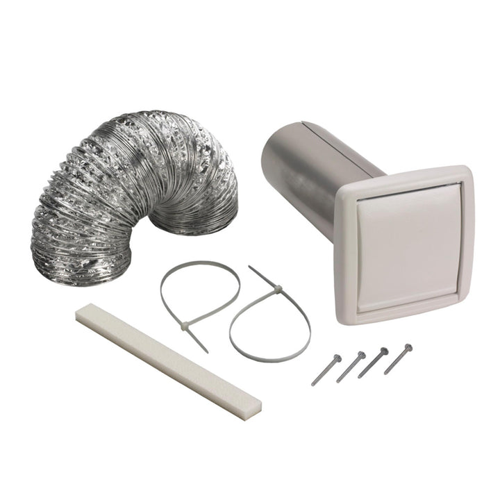 Broan-NuTone WVK2A Flexible Wall Ducting Kit for Ventilation Fans, Exhaust Fan 9-Piece Duct Kit, 4-Inch