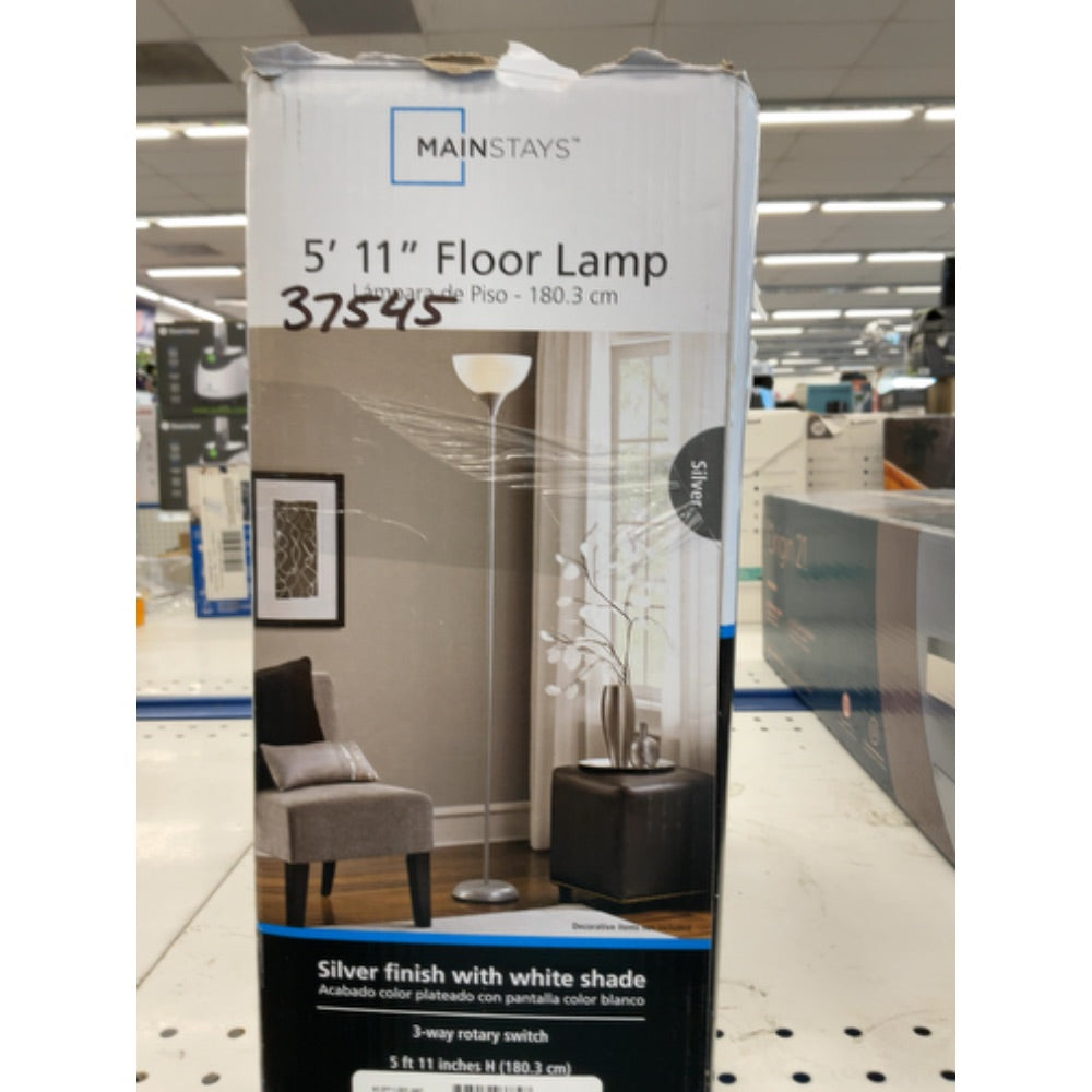 Mainstays 5' 11" Floor Lamp, Silver