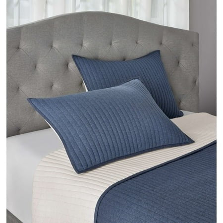 Mainstays Extra Soft Adult Jersey Shams  Indigo  King  2 Piece
