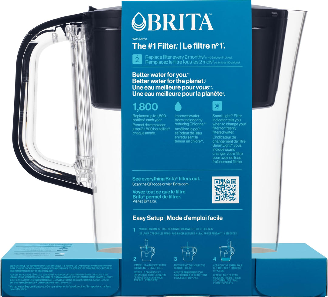 Brita Soho Black Pitcher Water Filtration System