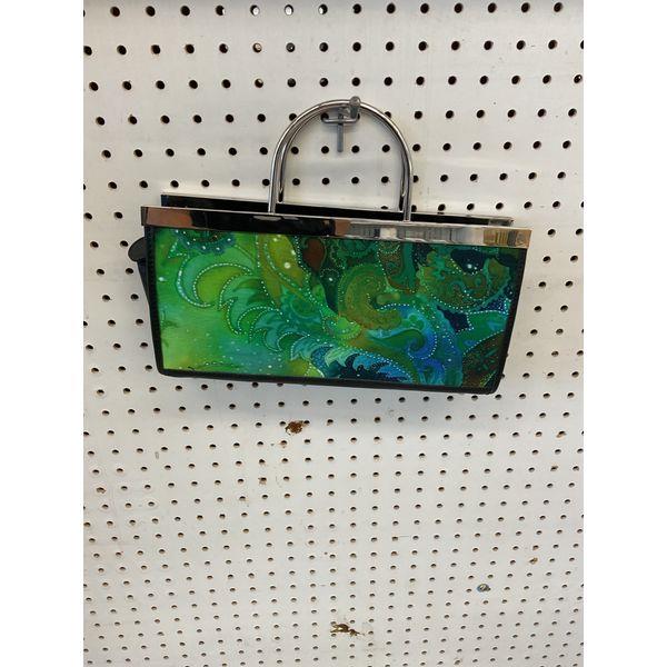 Unique Pattern Handbag - Green and Blue Swirls Retail $45.00