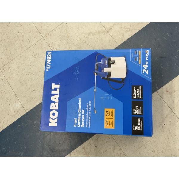 KOBALT 2-gal Cordless Chemical Sprayer Kit - 24V Max, 20-ft Spray Distance Retail $99.00