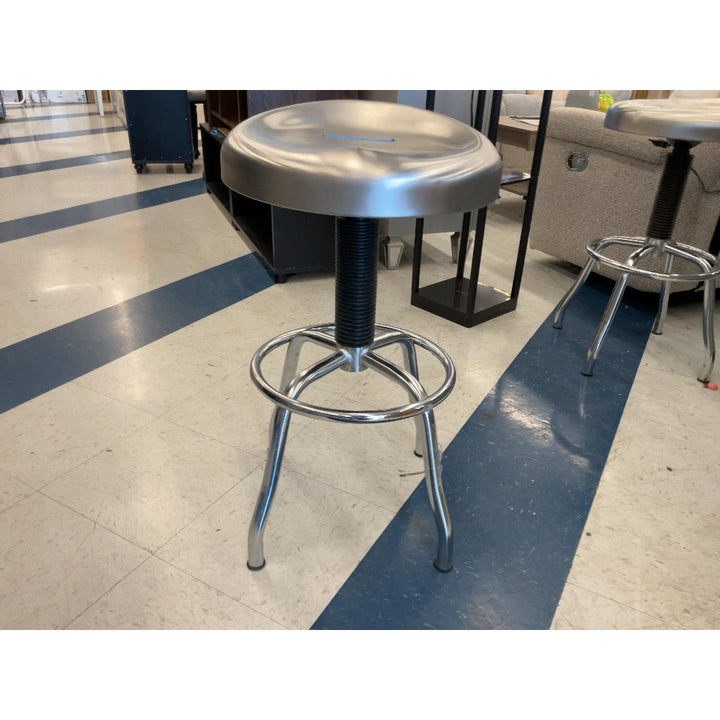 Adjustable Swivel Stool - Chrome Finish