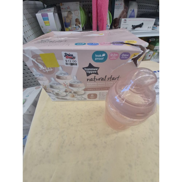 Tommee Tippee Natural Start Baby Bottles - Leak Proof, 0-2m