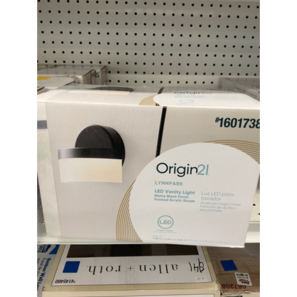 Origin 21 Lynnpark 8-Inches Matte Black Integrated LED Modern/contemporary Vanity Light