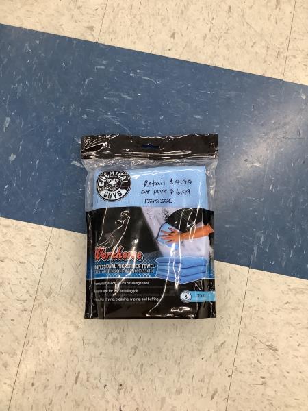 Chemical Guys MICBLUE03 Workhorse Professional Microfiber Towel, Blue (Safe for Car Wash, Home Cleaning & Pet Drying Cloths) 16" x 16", Pack of 3 Retail $9.99