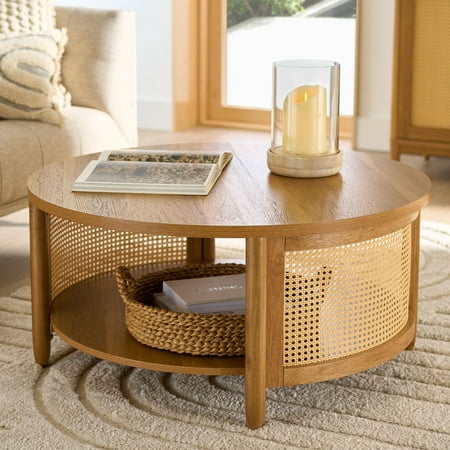 Better Homes & Gardens Springwood Caning Coffee Table  Light Honey Finish Retail $178.00
