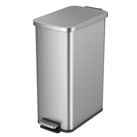 Better Homes & Gardens 13.2 Gallon Slim Trash Can  Stainless Steel Kitchen Step Trash Can Retail $52.00