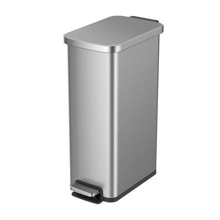 Better Homes & Gardens 7.9 Gallon Slim Trash Can  Stainless Steel Kitchen Step Trash Can Retail $34.96