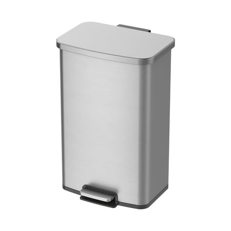 Better Homes & Gardens 13.2 Gallon Rectangular Stainless Steel Trash Can  Kitchen Step Trash Can Retail $52.00