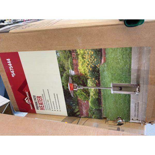 Master Forge Propane Patio Heater - Stainless Steel Finish Retail $200.00