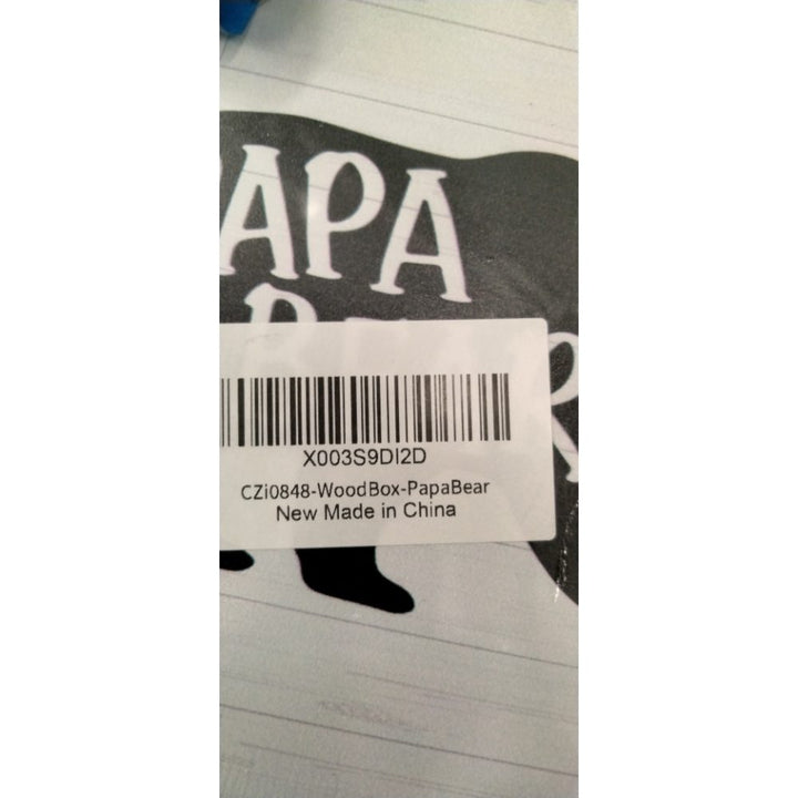 Papa Gifts Funny Dad Birthday Gift Desk Decor Wooden Box Sign Rustic Wood Block Plaque Box Sign Unique Christmas Gifts for New Dad Father Shelf Table Decoration 5.1 x 5.1 Inches