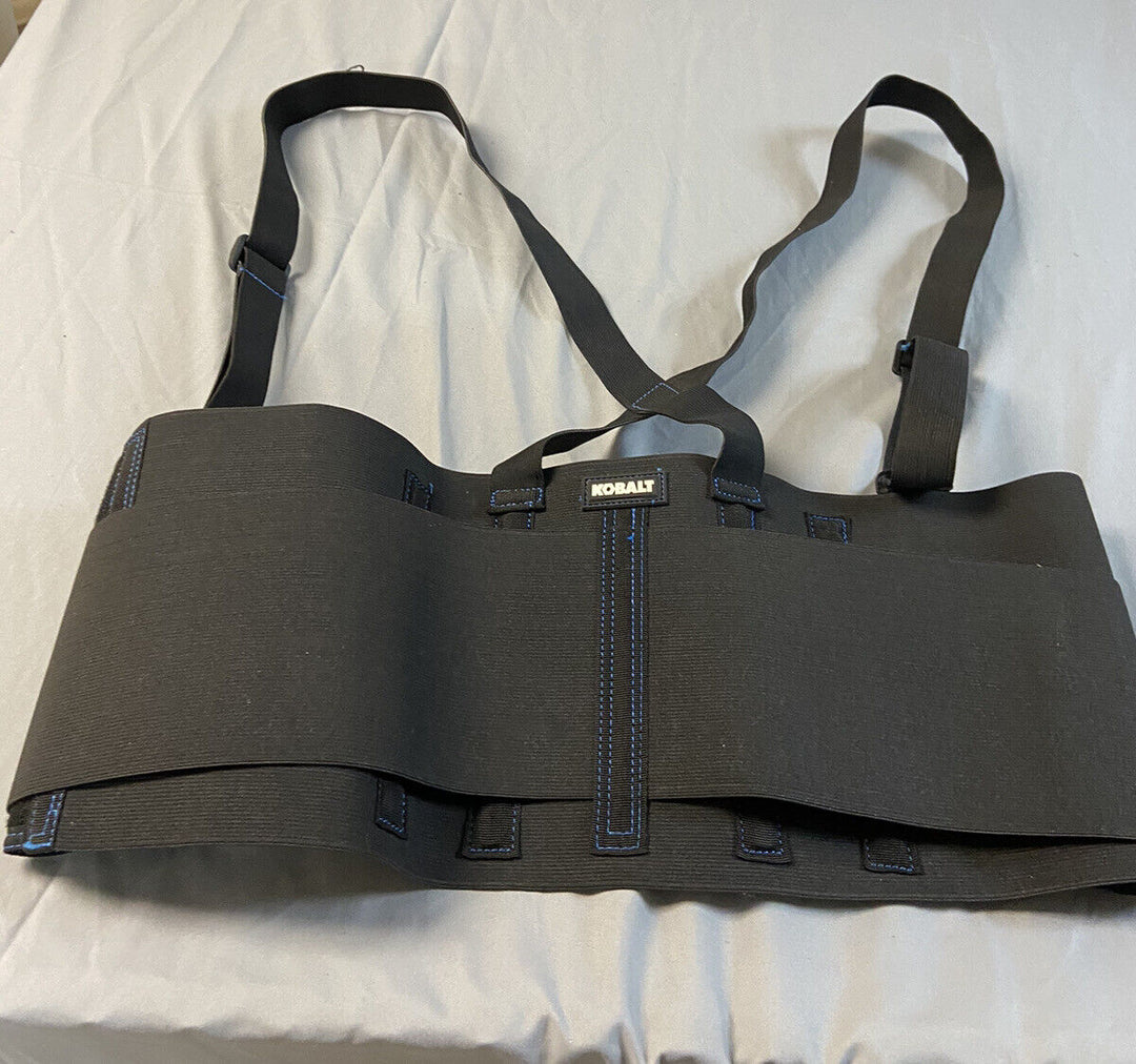 KOBALT Elastic Back Support Belt L-X with Suspenders Black Retail $15.00