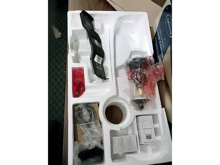 52-inch Flush Mount Ceiling Fan with LED Light, Bronze Finish, 5-Blade, Harbor B