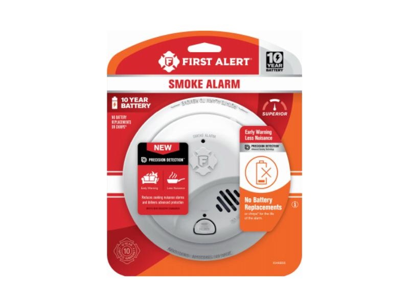First Alert 10 Year Battery-Powered Ionization Smoke Detector 1 Pk