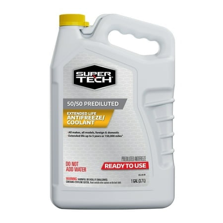 Super Tech 50/50 Prediluted Antifreeze/Coolant  1 Gallon (3.78 Liters) for All Vehicles