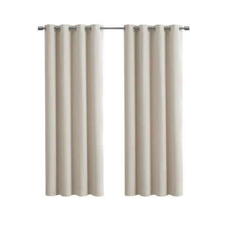 Eclipse Corte Solid Blackout Curtain  Panel Pair  Vanilla  37  W X 84  L Retail $21.97