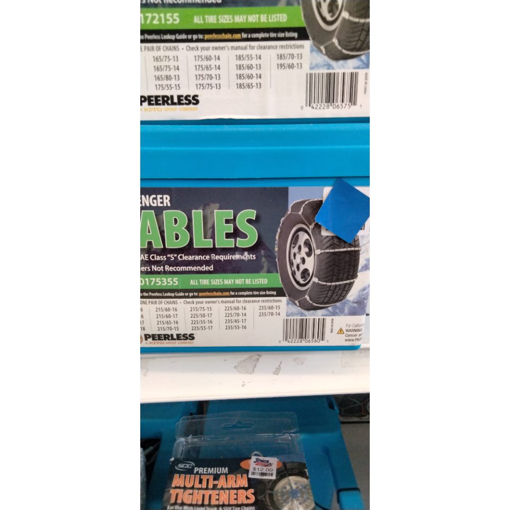 Peerless Wintertrac Metal Snow Chain Compatible with All Vehicles