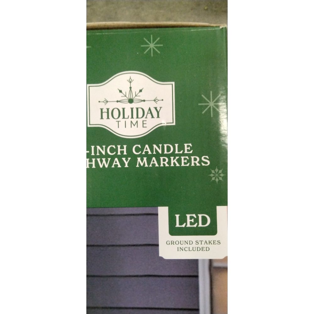 Holiday Time 17-Inch LED Candle Pathway Markers, Red, Set of 3 Retail $25.00