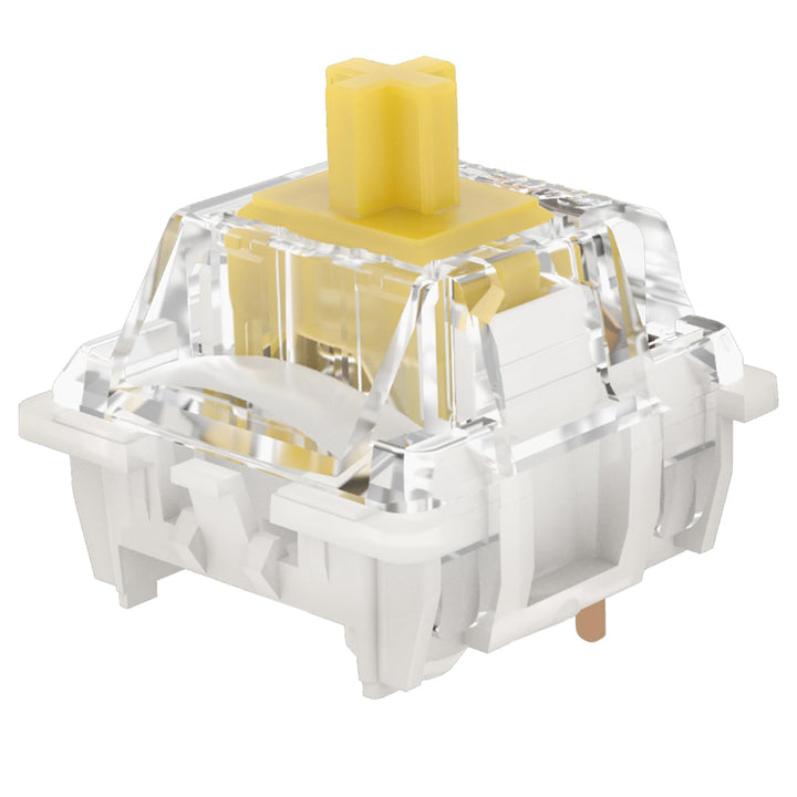 Gateron G Pro 3.0 Yellow Switches for Mechanical Keyboard,3-Pin 50gf Linear/Pre-Lubed/Pin-Enhanced Switches(72pcs,Yellow,3-Pin)