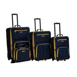 Rockland 4 Piece Luggage Set - Navy (F32-NAVY) Retail $48.09
