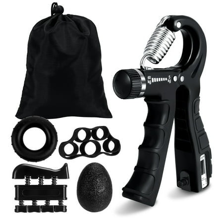 Hengguang 6 Pack Grip Strength Trainer Kit with Counter  Adjustable Resistance 10 to 132lbs Hand Gripper  Hand Extension Exerciser and Forearm Workout Retail $10.99