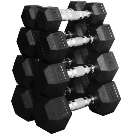 BalanceFrom Dumbbell Set  Pairs of 5 Lb  10 Lb  15 Lb  and 20 Lb Retail $88.00