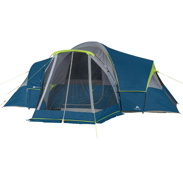 Ozark Trail 10-Person Dome Tent with Screen Porch Ã¢â‚¬â€œ 3-Room Family Camping Tent with Weather Protection